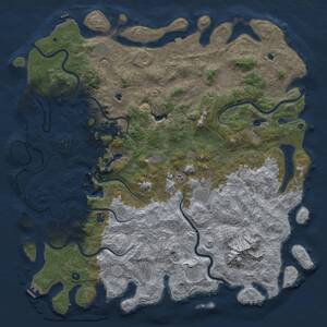 Thumbnail Rust Map: Procedural Map, Size: 6000, Seed: 1269228119, 17 Monuments