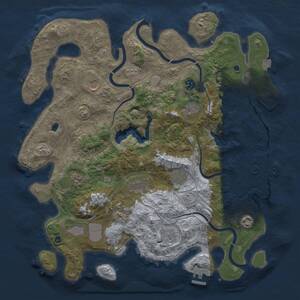 Thumbnail Rust Map: Procedural Map, Size: 4250, Seed: 1821808469, 16 Monuments