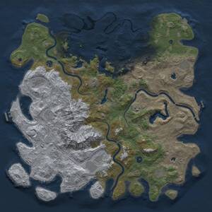 Thumbnail Rust Map: Procedural Map, Size: 5000, Seed: 5655885, 16 Monuments