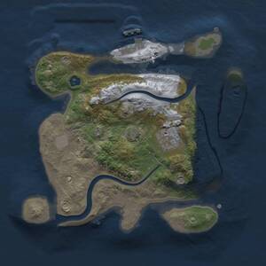 Thumbnail Rust Map: Procedural Map, Size: 2400, Seed: 526104872, 5 Monuments
