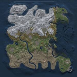 Thumbnail Rust Map: Procedural Map, Size: 3750, Seed: 1784376031, 16 Monuments