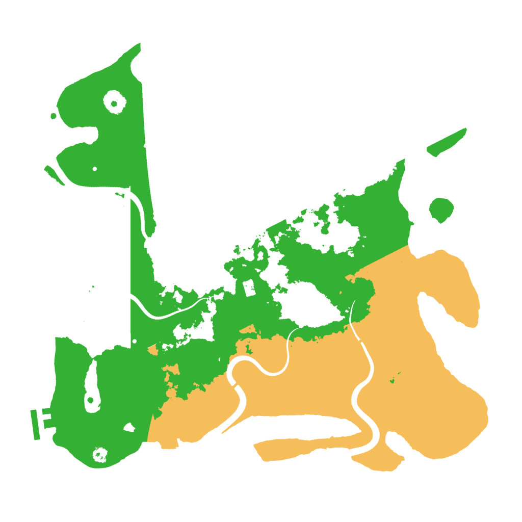 Biome Rust Map: Procedural Map, Size: 3500, Seed: 87919