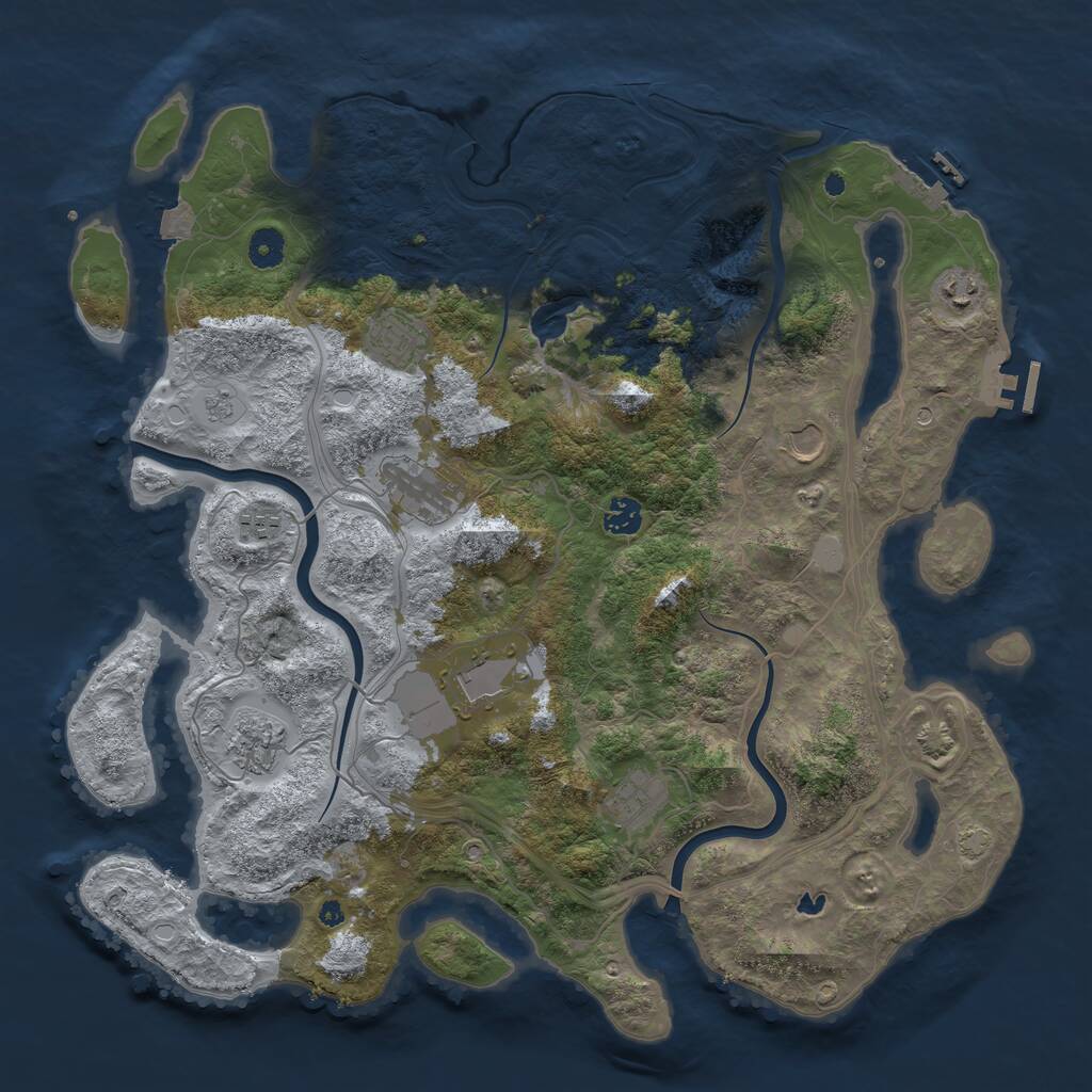 Rust Map: Procedural Map, Size: 4250, Seed: 287356546, 15 Monuments