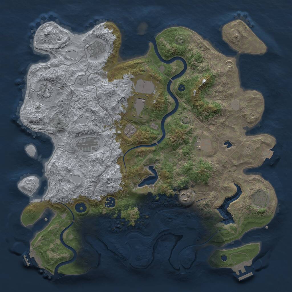 Rust Map: Procedural Map, Size: 4000, Seed: 2074331017, 15 Monuments