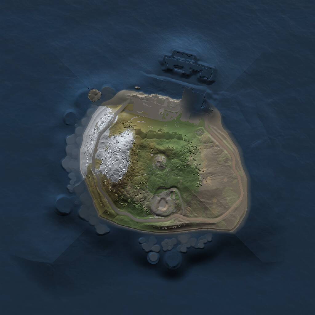 Rust Map: Procedural Map, Size: 1000, Seed: 667056101, 2 Monuments