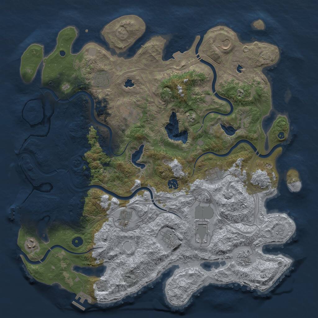 Rust Map: Procedural Map, Size: 4500, Seed: 2234, 17 Monuments