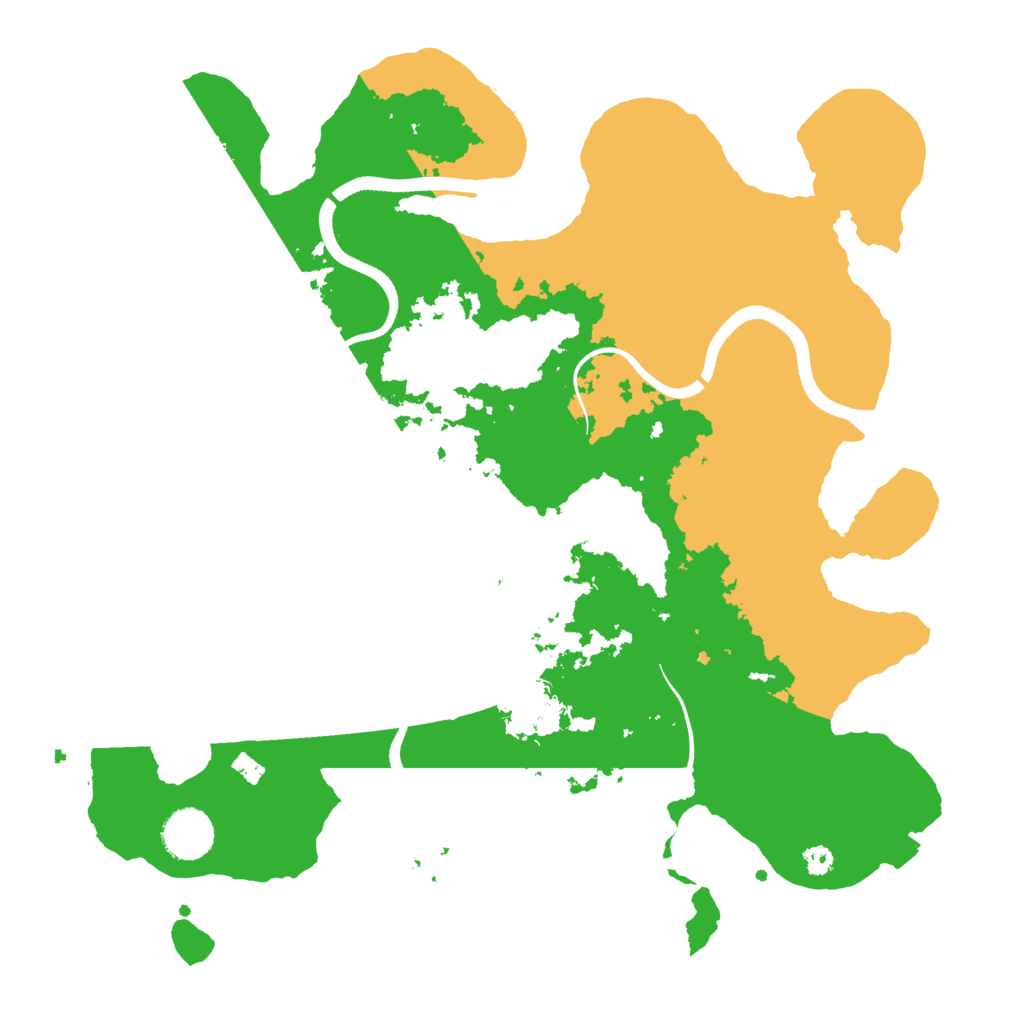 Biome Rust Map: Procedural Map, Size: 3500, Seed: 220725759