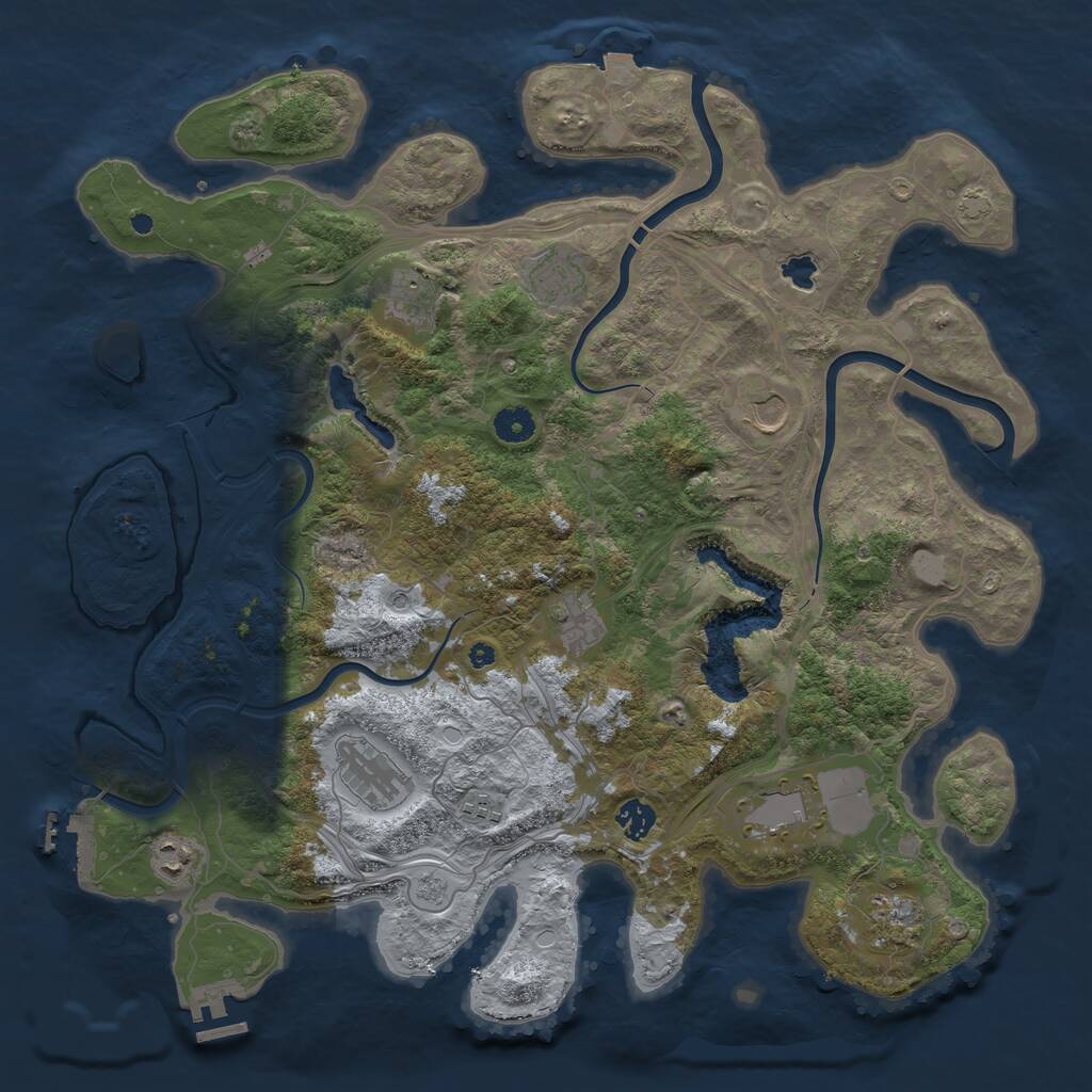 Rust Map: Procedural Map, Size: 4250, Seed: 159183706, 16 Monuments
