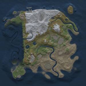 Thumbnail Rust Map: Procedural Map, Size: 3500, Seed: 2233331, 14 Monuments