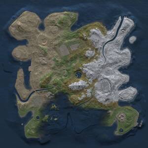 Thumbnail Rust Map: Procedural Map, Size: 3500, Seed: 7182026, 15 Monuments