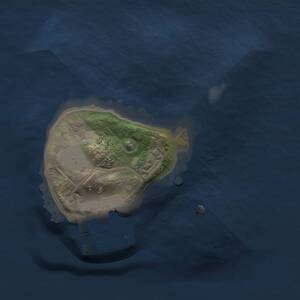 Thumbnail Rust Map: Procedural Map, Size: 1250, Seed: 1242720107, 2 Monuments
