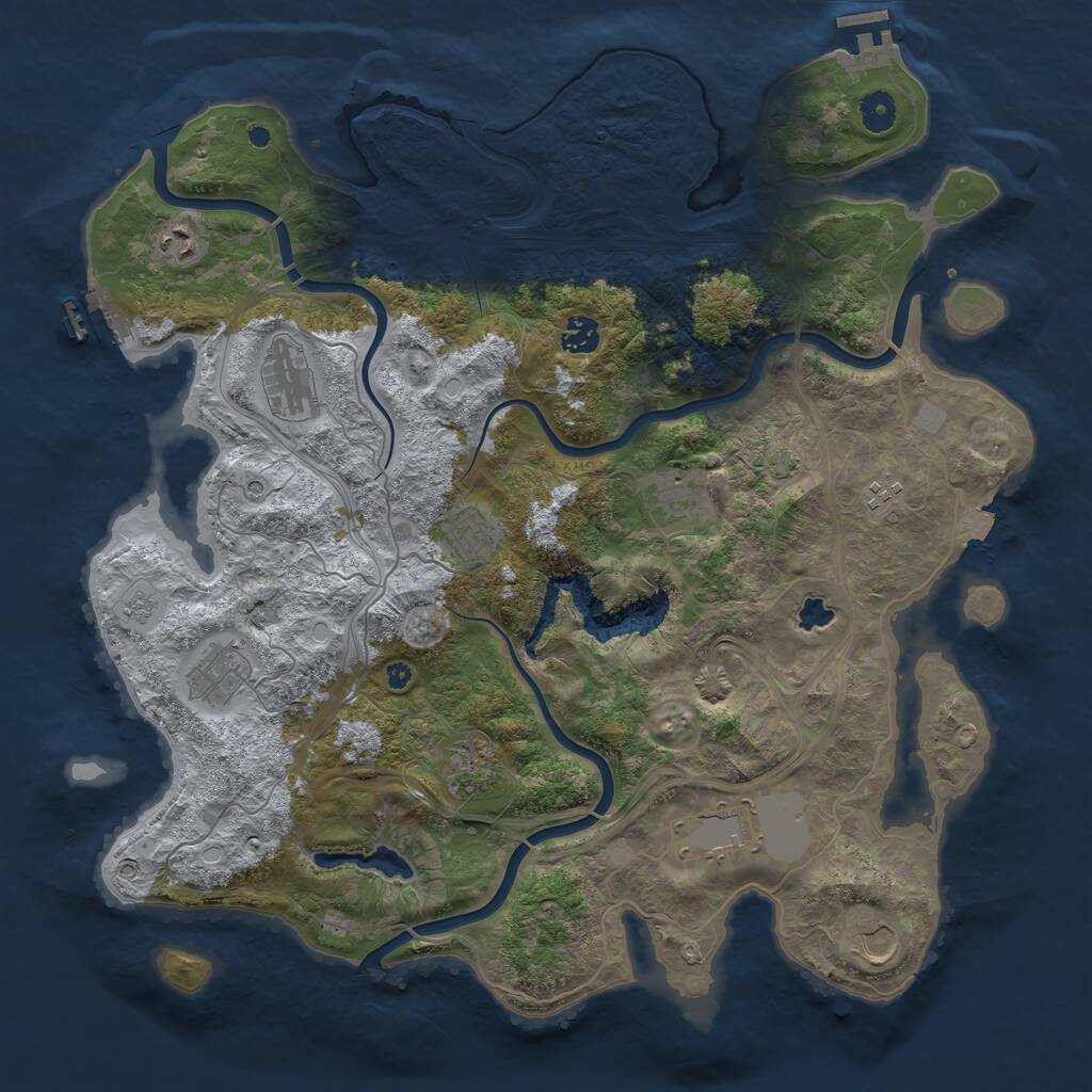 Rust Map: Procedural Map, Size: 4250, Seed: 9812347, 16 Monuments