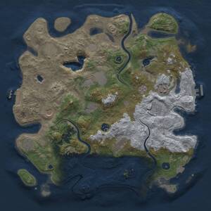 Thumbnail Rust Map: Procedural Map, Size: 4000, Seed: 19970218, 16 Monuments