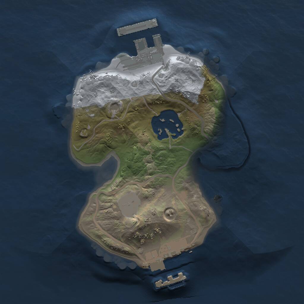 Rust Map: Procedural Map, Size: 1500, Seed: 1390928614, 4 Monuments