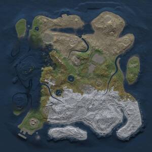 Thumbnail Rust Map: Procedural Map, Size: 3500, Seed: 642358217, 12 Monuments