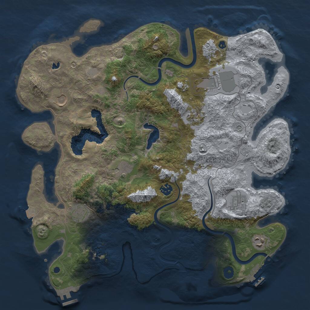 Rust Map: Procedural Map, Size: 4000, Seed: 7182026, 15 Monuments