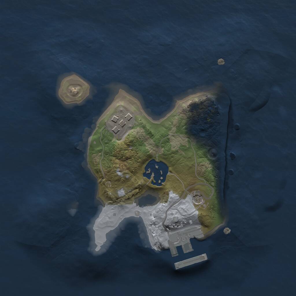 Rust Map: Procedural Map, Size: 1800, Seed: 127932, 5 Monuments