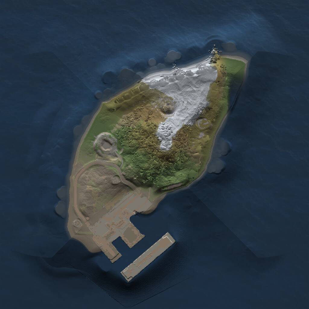 Rust Map: Procedural Map, Size: 1000, Seed: 1856635487, 2 Monuments