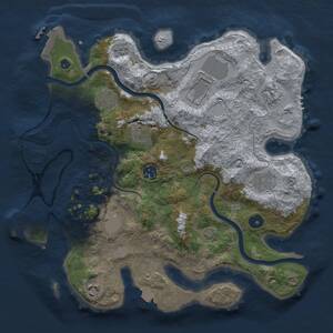 Thumbnail Rust Map: Procedural Map, Size: 3500, Seed: 1197768444, 15 Monuments