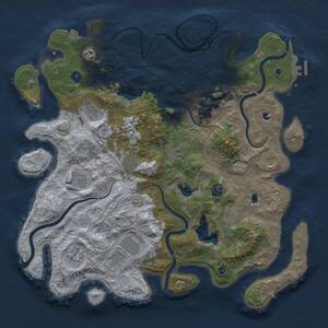 Thumbnail Rust Map: Procedural Map, Size: 4500, Seed: 190878184, 16 Monuments