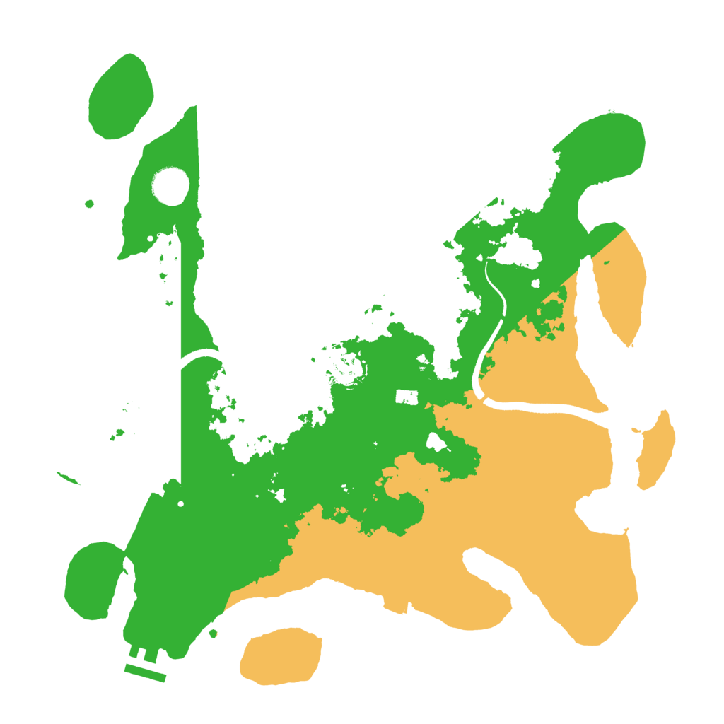 Biome Rust Map: Procedural Map, Size: 3500, Seed: 986848149