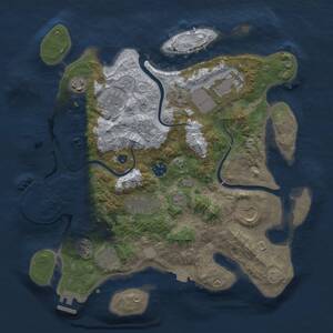 Thumbnail Rust Map: Procedural Map, Size: 3500, Seed: 986848149, 14 Monuments
