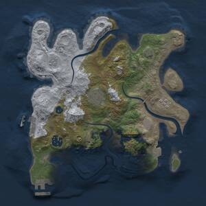 Thumbnail Rust Map: Procedural Map, Size: 2750, Seed: 12300, 9 Monuments