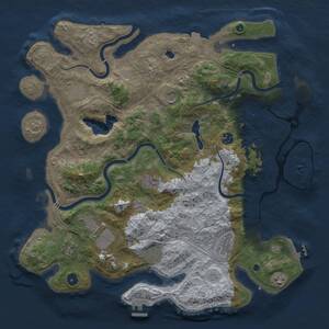 Thumbnail Rust Map: Procedural Map, Size: 4300, Seed: 811566830, 16 Monuments