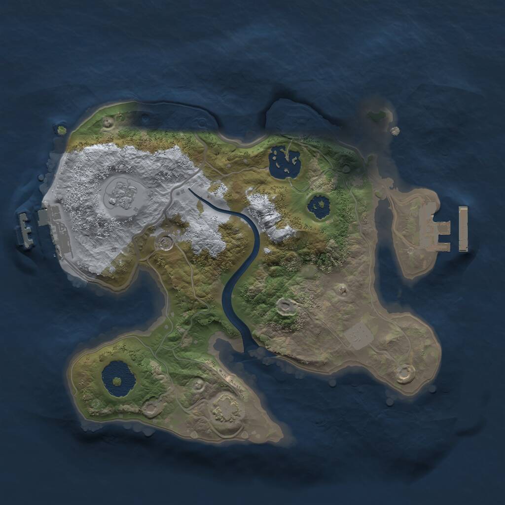 Rust Map: Procedural Map, Size: 2250, Seed: 12994, 7 Monuments