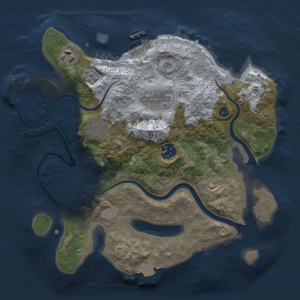 Rust Map: Procedural Map, Size: 3000, Seed: 5696987, 11 Monuments