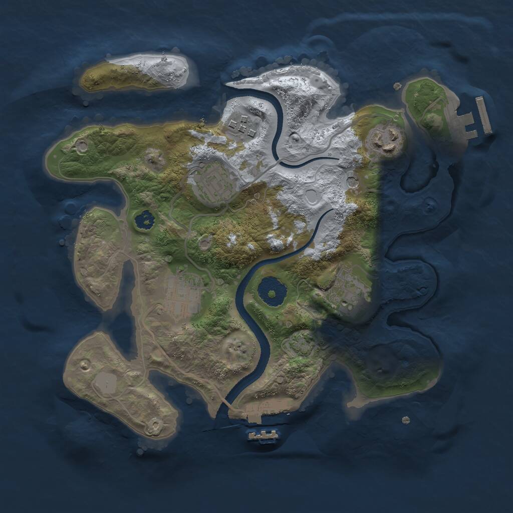 Rust Map: Procedural Map, Size: 2700, Seed: 1784462514, 10 Monuments