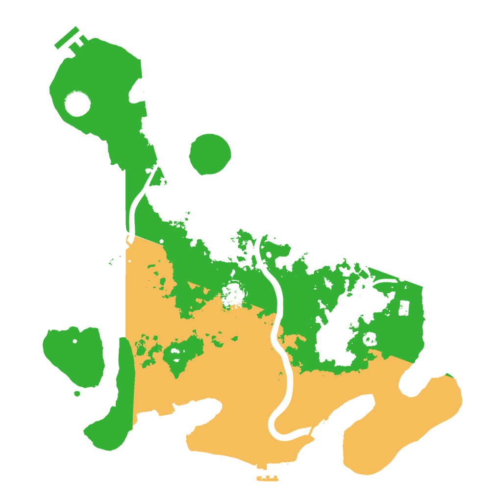 Biome Rust Map: Procedural Map, Size: 3500, Seed: 694916