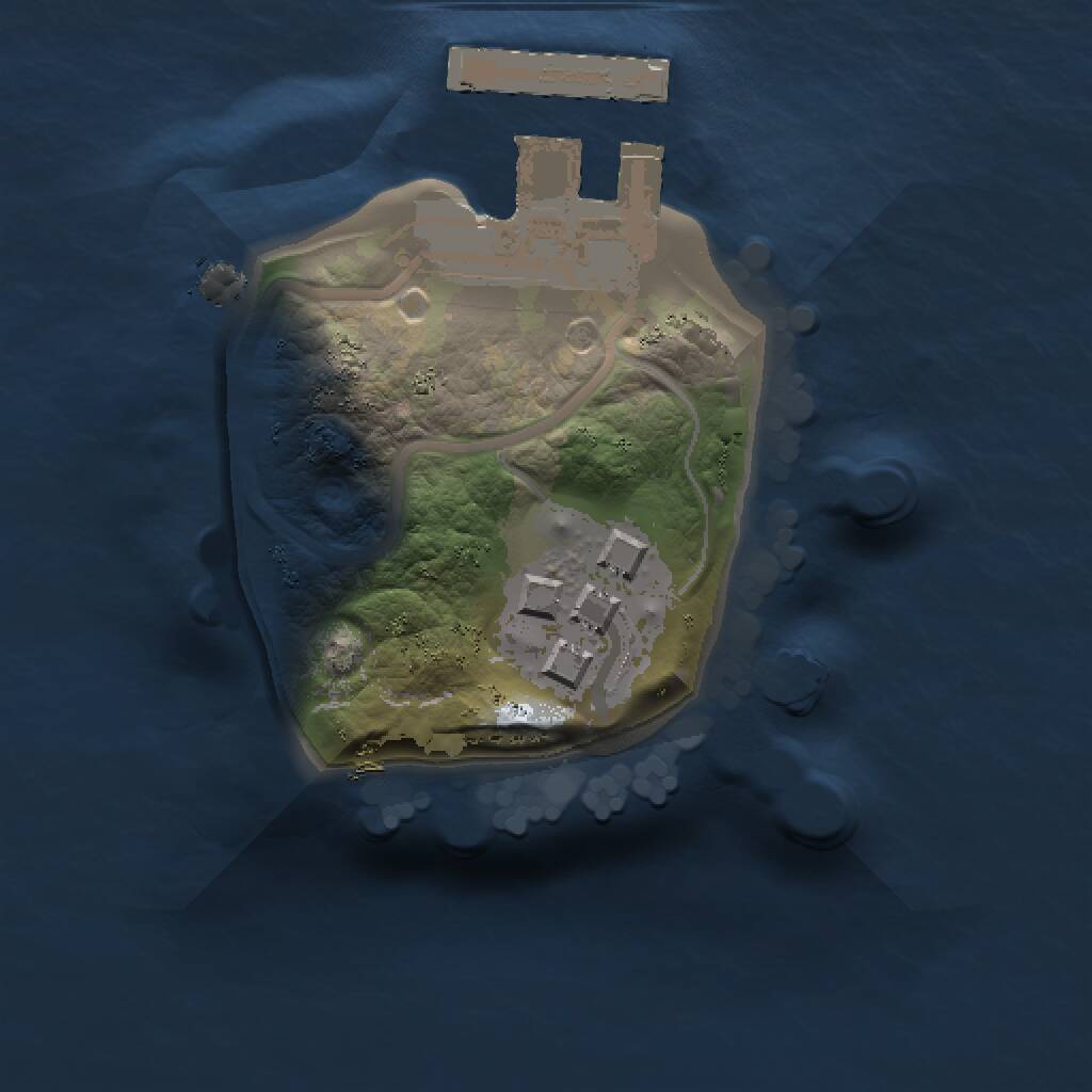 Rust Map: Procedural Map, Size: 1000, Seed: 442128665, 3 Monuments