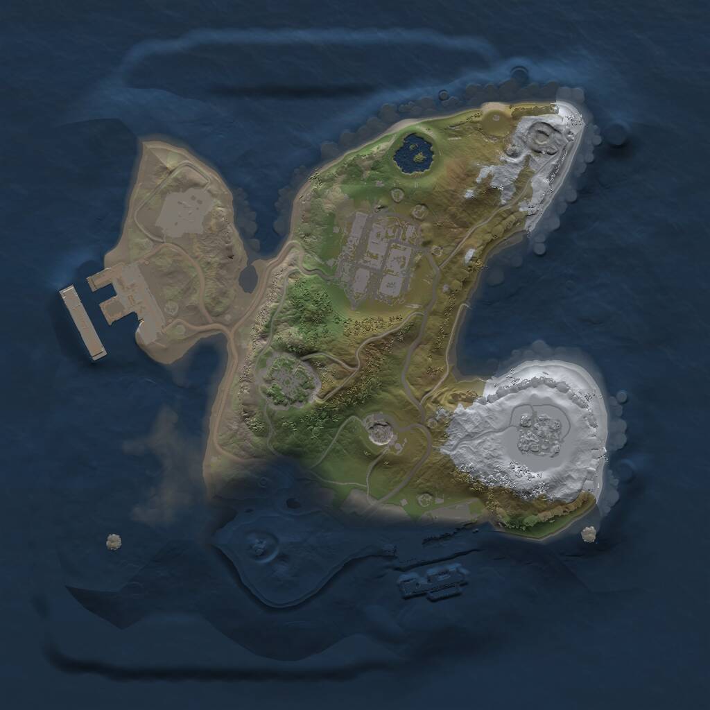 Rust Map: Procedural Map, Size: 1850, Seed: 1334757861, 7 Monuments