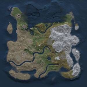 Thumbnail Rust Map: Procedural Map, Size: 3500, Seed: 1487647077, 15 Monuments