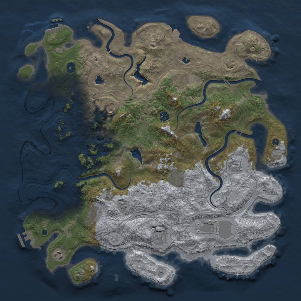 Rust Map: Procedural Map, Size: 4500, Seed: 20260619, 15 Monuments