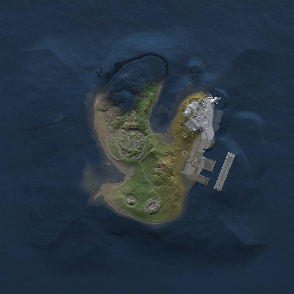 Rust Map: Procedural Map, Size: 1500, Seed: 1226732843, 3 Monuments