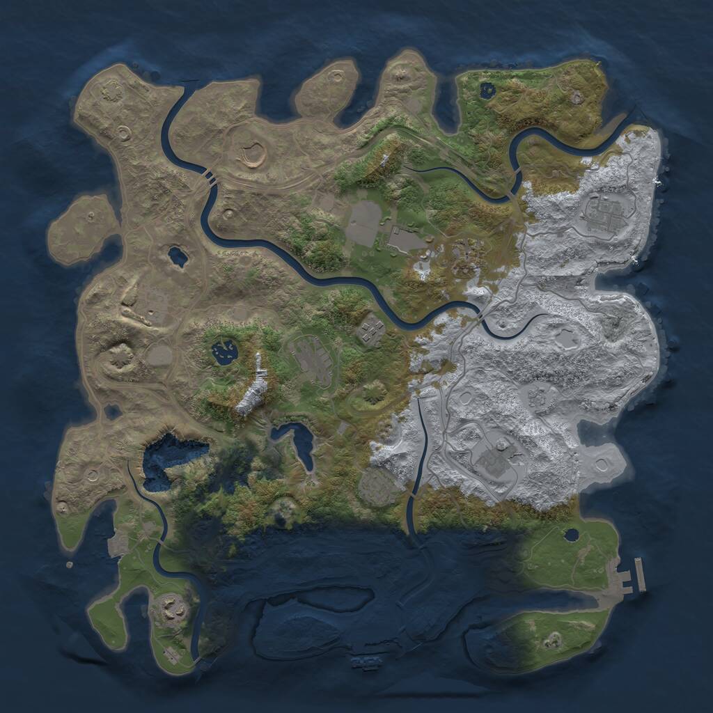 Rust Map: Procedural Map, Size: 4250, Seed: 21952391, 17 Monuments