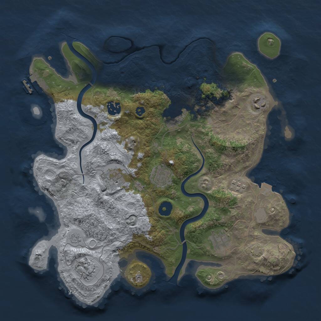 Rust Map: Procedural Map, Size: 3400, Seed: 1972026, 13 Monuments
