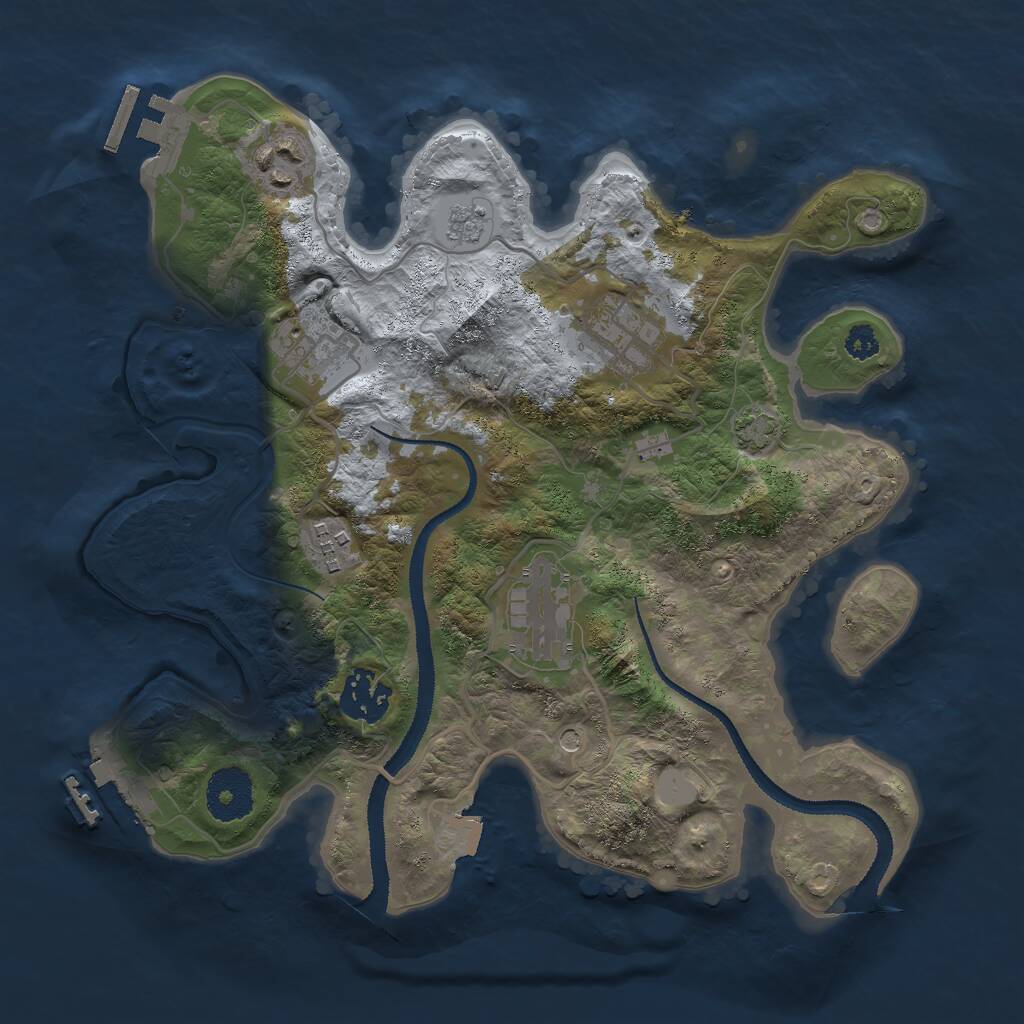 Rust Map: Procedural Map, Size: 3000, Seed: 22130113, 12 Monuments