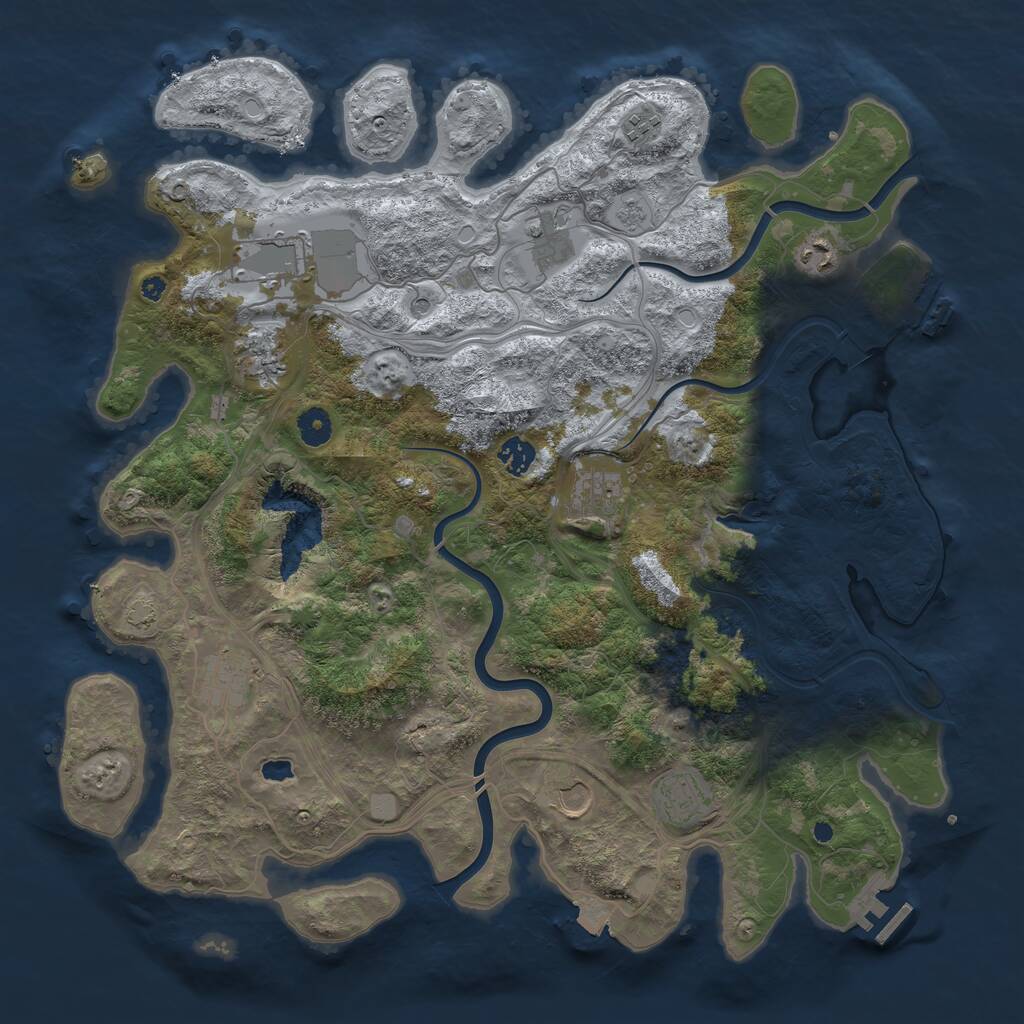 Rust Map: Procedural Map, Size: 4250, Seed: 99548232, 16 Monuments