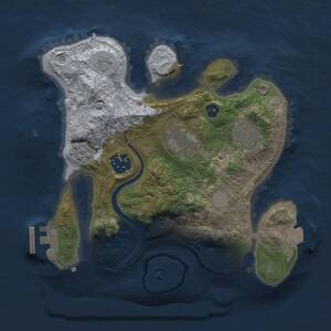 Thumbnail Rust Map: Procedural Map, Size: 2500, Seed: 939263857, 8 Monuments