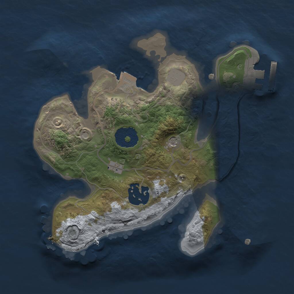 Rust Map: Procedural Map, Size: 2000, Seed: 14881337, 4 Monuments