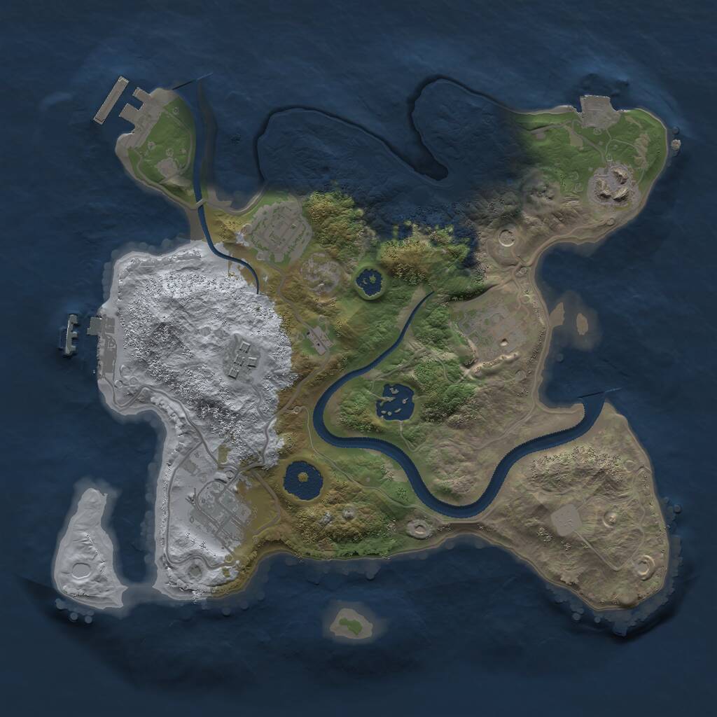 Rust Map: Procedural Map, Size: 2800, Seed: 1214477266, 10 Monuments