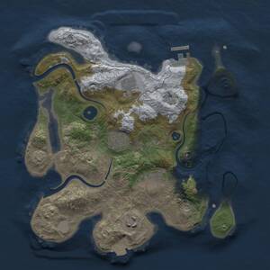Thumbnail Rust Map: Procedural Map, Size: 3000, Seed: 941739437, 10 Monuments
