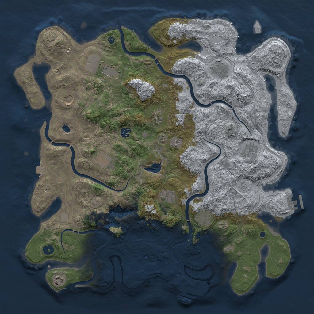Rust Map: Procedural Map, Size: 4498, Seed: 16226, 17 Monuments