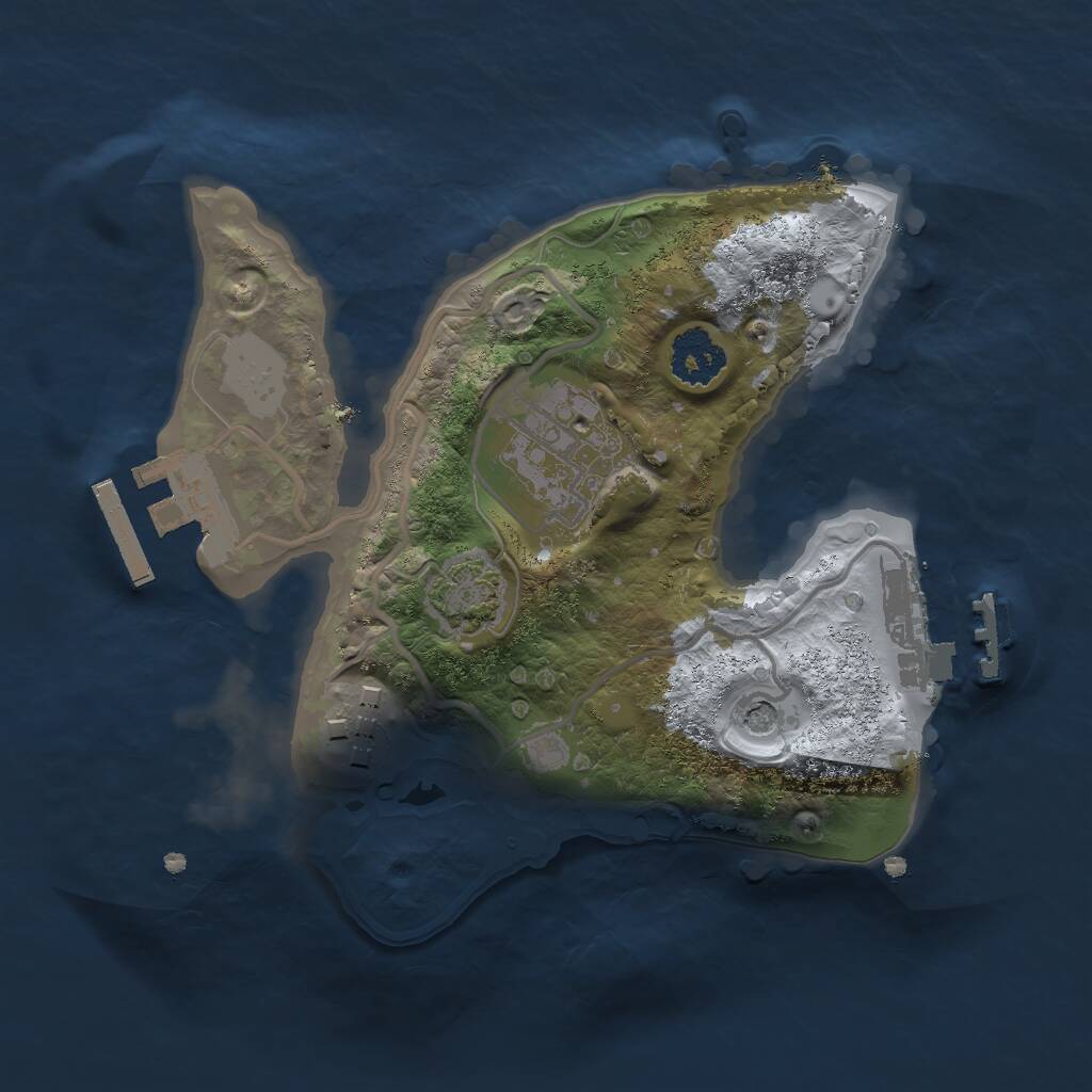 Rust Map: Procedural Map, Size: 2000, Seed: 1334757861, 7 Monuments