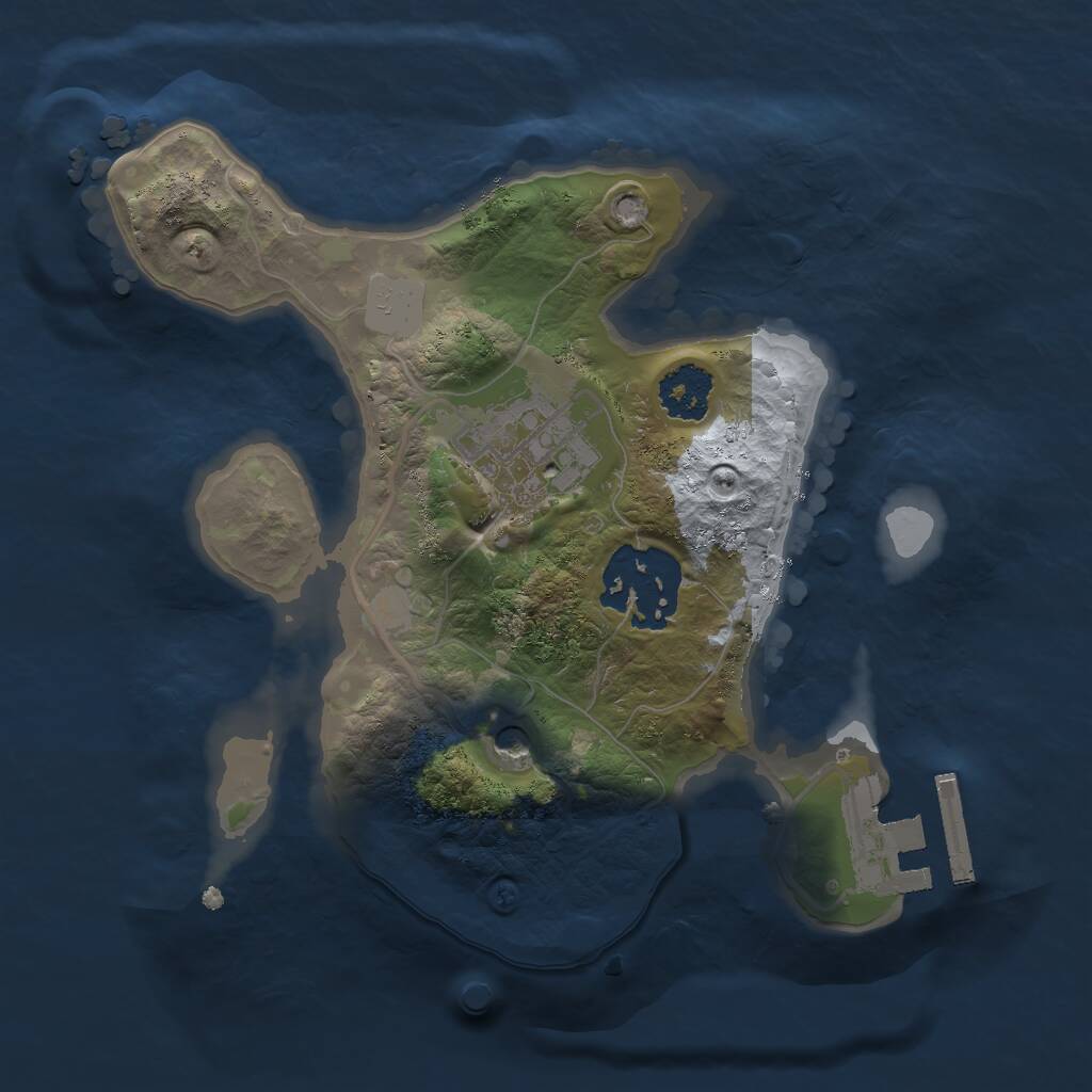 Rust Map: Procedural Map, Size: 2000, Seed: 856984932, 5 Monuments