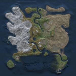 Thumbnail Rust Map: Procedural Map, Size: 3500, Seed: 207794844, 15 Monuments