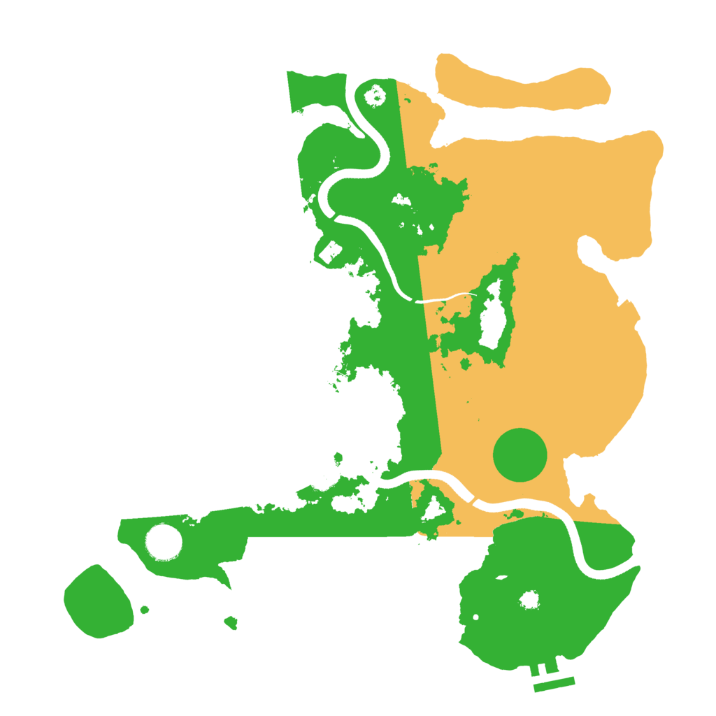 Biome Rust Map: Procedural Map, Size: 3500, Seed: 207794844